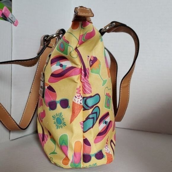 Lily Bloom Bag Summer Beach Flip Flops Balls Tote Shoulder Handbag Purse Women's - Picture 6 of 15